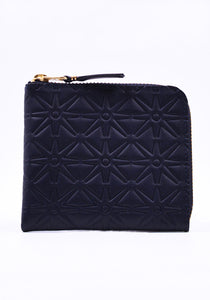 COMME DES GARCONS SA310EA EMBOSSED ZIP WALLET NAVY | DOSHABURI Online Shop