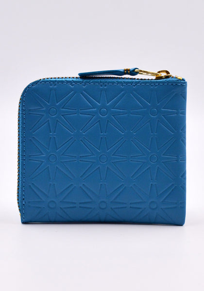 COMME DES GARCONS SA310EA EMBOSSED ZIP WALLET BLUE | DOSHABURI Online Shop