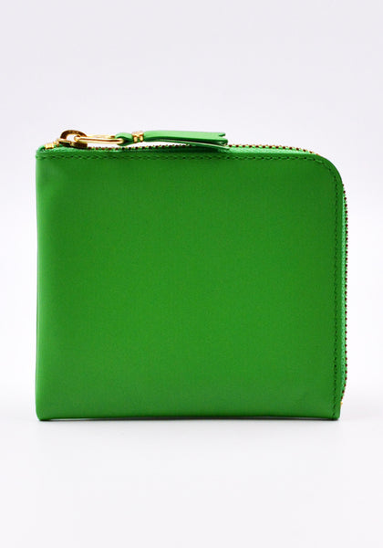 COMME DES GARCONS SA3100 COLOUR PLAIN ZIP WALLET GREEN | DOSHABURI Online Shop