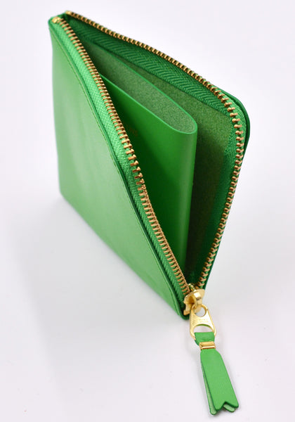 COMME DES GARCONS SA3100 COLOUR PLAIN ZIP WALLET GREEN | DOSHABURI Online Shop