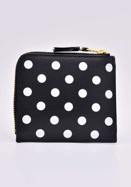 COMME DES GARCONS SA3100PD POLKA DOT LEATHER WALLET BLACK | DOSHABURI Online Shop