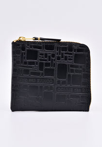 COMME DES GARCONS SA3100EL LOGOTYPE ZIP WALLET BLACK | DOSHABURI Online Shop