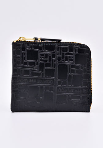 COMME DES GARCONS SA3100EL LOGOTYPE ZIP WALLET BLACK | DOSHABURI Online Shop