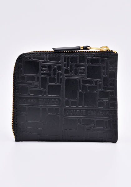 COMME DES GARCONS SA3100EL LOGOTYPE ZIP WALLET BLACK | DOSHABURI Online Shop