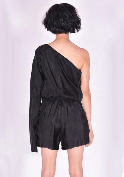 RICK OWENS RP01B4534 J 091 CROPPED FLIGHTSUIT BLACK | DOSHABURI Online Shop