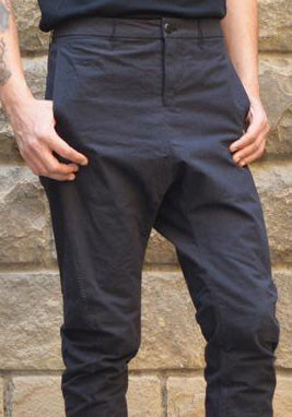 individual sentiments ブラック リネン サルエルパンツ INDIVIDUAL SENTIMENTS LOW CROTCH PANTS LIGHT BLACK 50% Off-Sale