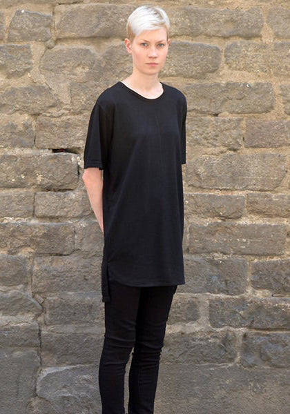 YUIKI SHIMOJI UNISEX BASIC T-SHIRT BLACK-DOSHABURI Online Shop