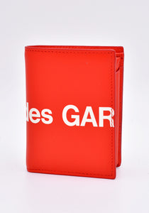 COMME DE GARCONS SA0641HL HUGE LOGO CARD CASE RED | DOSHABURI Online Shop