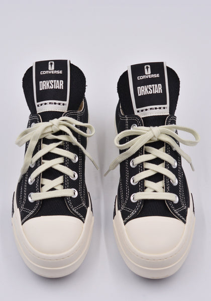RICK OWENS DRKSHDW CONVERSE DRKSTAR OX SNEAKERS BLACK FW21 | 50%OFF SALE | DOSHABURI Online Shop