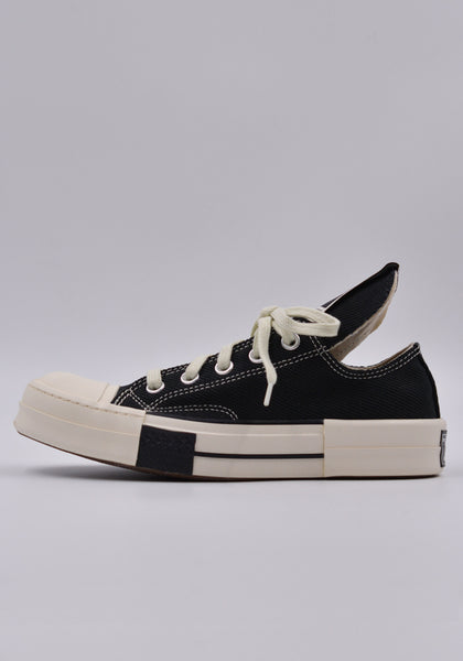 RICK OWENS DRKSHDW CONVERSE DRKSTAR OX SNEAKERS BLACK FW21 | 50%OFF SALE | DOSHABURI Online Shop