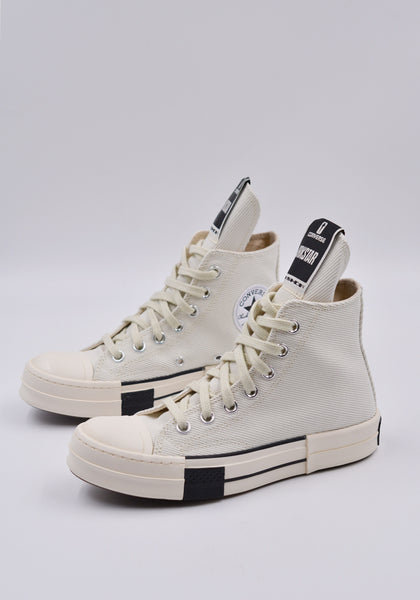 RICK OWENS DRKSHDW CONVERSE DRKSTAR HI-CUT SNEAKERS WHIT | 50%OFF SALE | DOSHABURI Shop