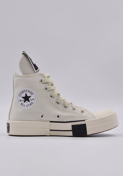 RICK OWENS DRKSHDW x CONVERSE DC02AX686 DRKSTAR HI-CUT SNEAKERS WHITE