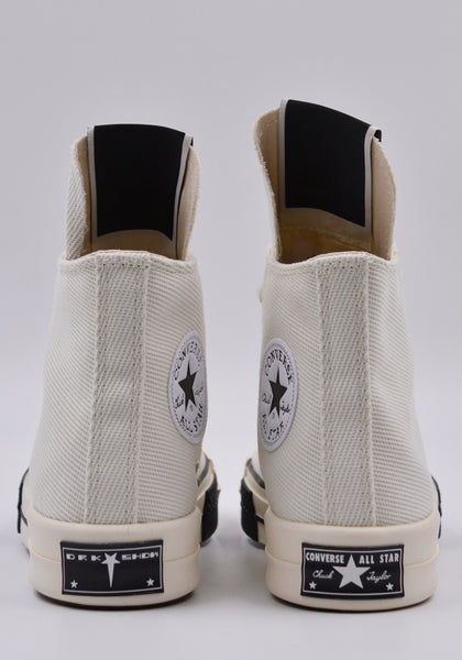RICK OWENS DRKSHDW CONVERSE DRKSTAR HI-CUT SNEAKERS WHIT | 50%OFF SALE | DOSHABURI Shop