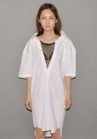 LUTZ HUELLE LU1010 GIANT V SHIRT WHITE | 50%OFF SALE | DOSHABURI Shop