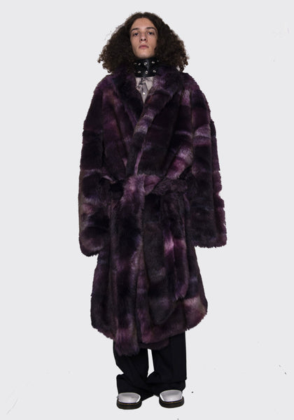 MANS AW-OUT03-003 MOTS COAT WITH BELT PURPLE FW22 | DOSHABURI Online Shop