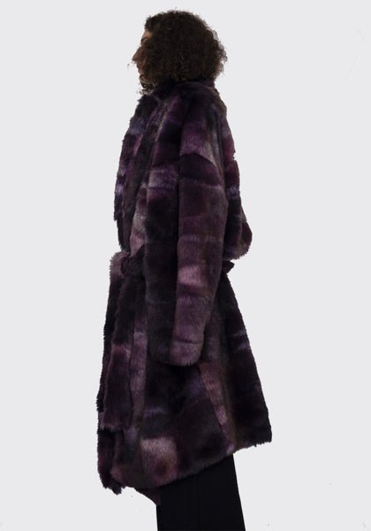 MANS AW-OUT03-003 MOTS COAT WITH BELT PURPLE FW22 | DOSHABURI Online Shop