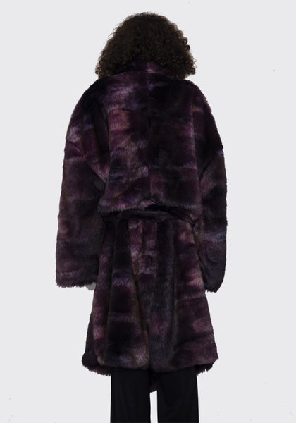 MANS AW-OUT03-003 MOTS COAT WITH BELT PURPLE FW22 | DOSHABURI Online Shop