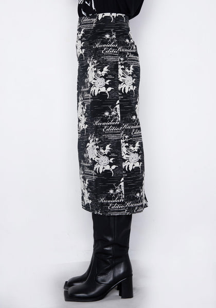 KWAIDAN EDITIONS AW22WS047W_JC JACQ PENCIL SKIRT VINTAGE WRITINGS FW22 | DOSHABU|RI Online Shop