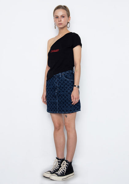 CHARLES JEFFREY LOVERBOY CJLAW22ADS ETCHED ART DENIM SKIRT FW22 | DOSHABURI Online Shop