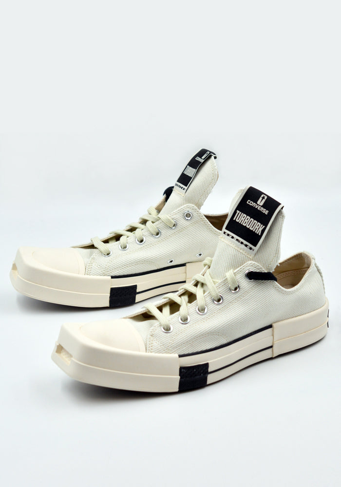 RICK OWENS DRKSHDW CONVERSE TURBODRK OX SNEAKERS WHITE | 50%OFF SALE | DOSHABURI Online Shop