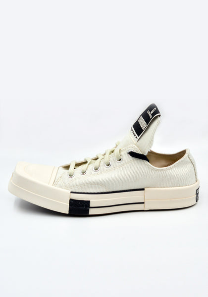 RICK OWENS DRKSHDW CONVERSE TURBODRK OX SNEAKERS WHITE | 50%OFF SALE | DOSHABURI Online Shop