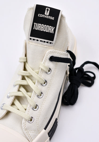 RICK OWENS DRKSHDW CONVERSE TURBODRK OX SNEAKERS WHITE | 50%OFF SALE | DOSHABURI Online Shop