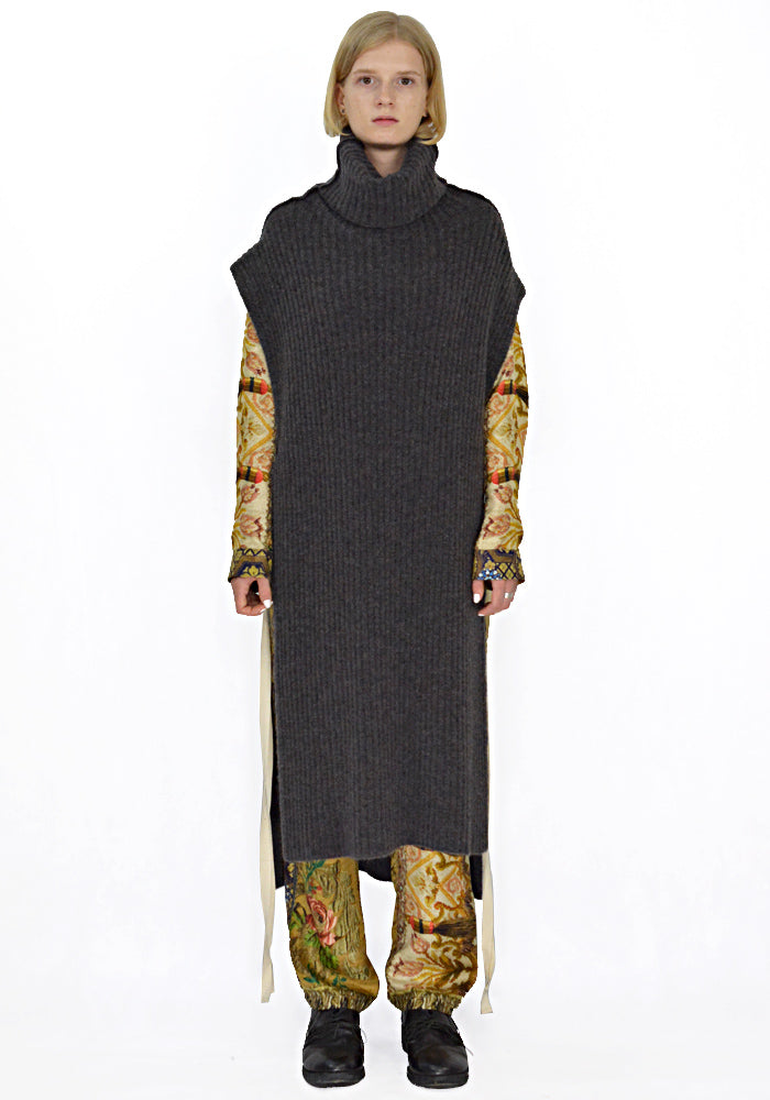 UMA WANG UK7120 TURTLENECK LONG PONCHO | Sale 50%OFF | DOSHABURI