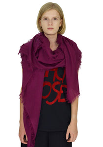 ANN DEMEULEMEESTER 1902-8632-W-406-057 SOFT CASHMERE SCARF VIOLET - DOSHABURI Shop