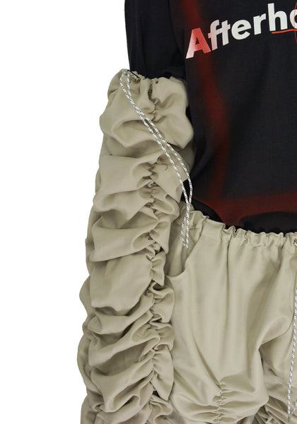 AFTER HOMEWORK LILIAN RUFFLED LONG SLEEVES LIGHT BEIGE - DOSHABURI Shop