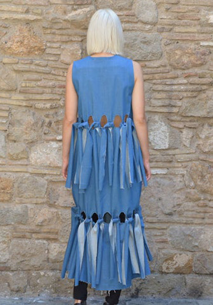 ALEXANDRA MOURA STRETCH DENIM DRESS BLUE | 50%OFF-Sale | Doshaburi Online Shop