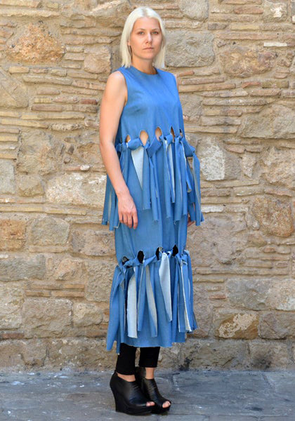 ALEXANDRA MOURA STRETCH DENIM DRESS BLUE | 50%OFF-Sale | Doshaburi Online Shop