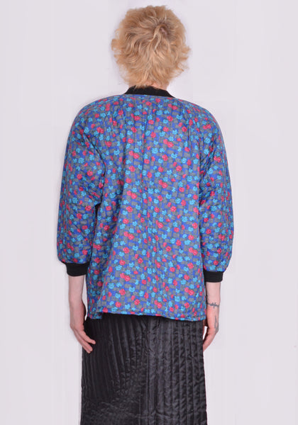 BLESS N°73 4112 MONPE JACKET FLORAL PRINT BLE/MULTI FW22 | DOSHABURI Online Shop