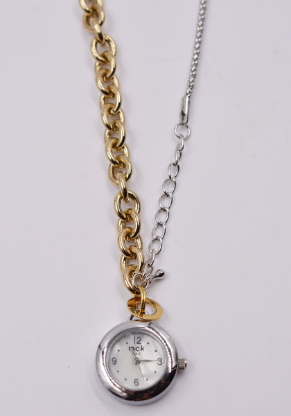 BLESS N°71 Z03 MATERIALMIX NECKLACE SILVER WATCH MIXED SS22 | DOSHABURI Online Shop