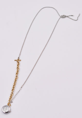 BLESS N°71 Z03 MATERIALMIX NECKLACE SILVER WATCH MIXED SS22 | DOSHABURI Online Shop