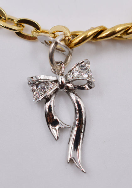 BLESS N°71 Z04 MATERIALMIX BLACELET SILVER RIBBON MIXED SS22 | DOSHABURI Online Shop