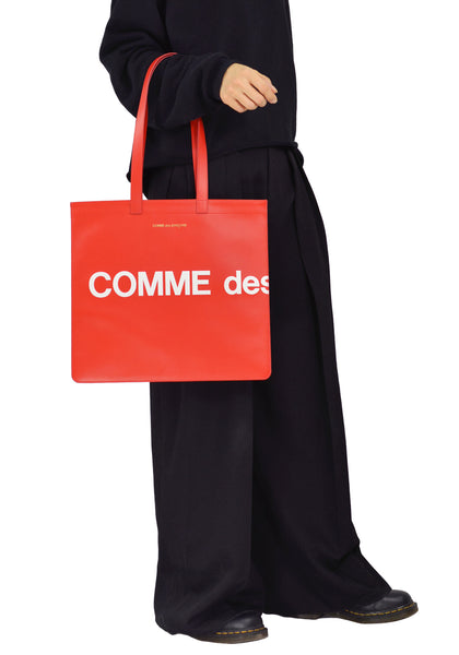 COMME DE GARCONS SA9001HL UNISEX LOGO TOTE BAG RED - DOSHABURI Shop