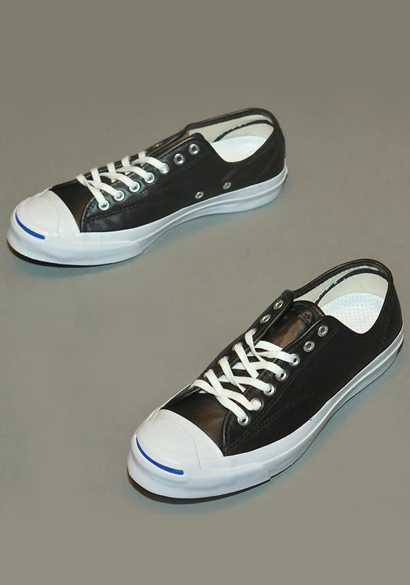 CONVERSE JACK PURCELL SIGNATURE LEATHER SNEAKERS BLACK-DOSHABURI Shop