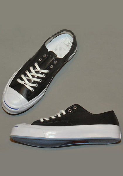 CONVERSE JACK PURCELL SIGNATURE LEATHER SNEAKERS BLACK - DOSHABURI Shop