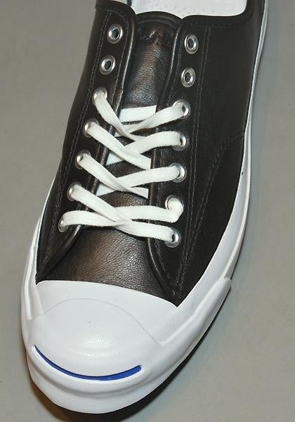 CONVERSE JACK PURCELL SIGNATURE LEATHER SNEAKERS BLACK - DOSHABURI Shop