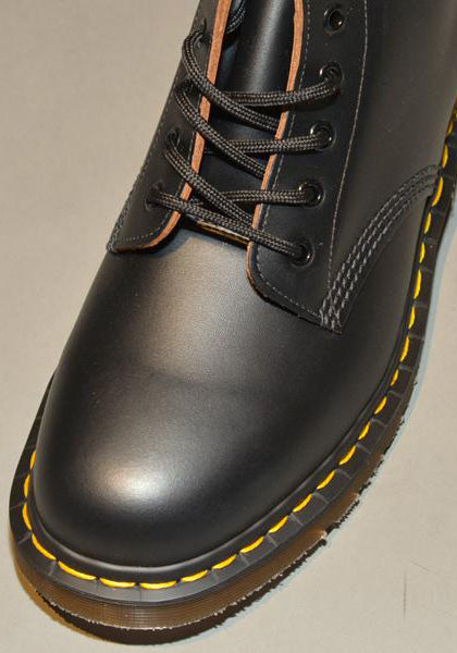 DR. MARTENS VINTAGE 1460 LEATHER BOOTS BLACK QUILON MADE IN ENGLAND - DOSHABURI Shop