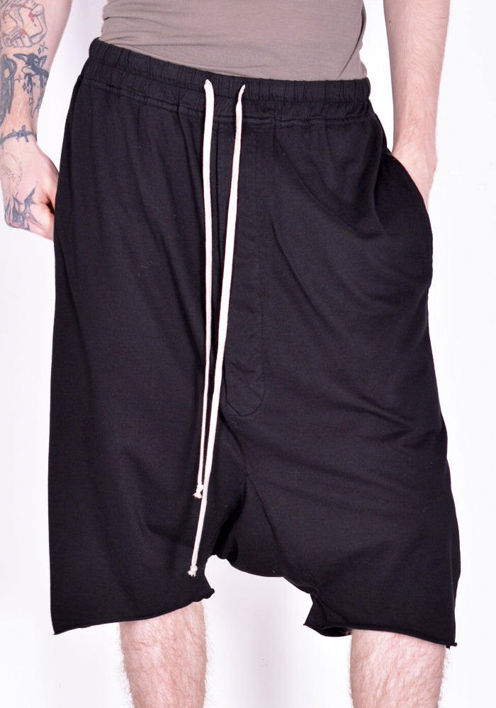 RICK OWENS DRKSHDW DU01B7380 RN DRAWSTRING PODS SHORTS BLACK