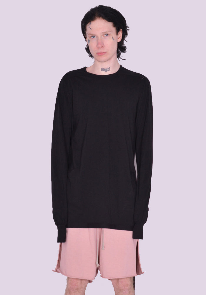 RICK OWENS DRKSHDW DU01C6260 RN 09 LONG SLEEVE LEVEL T-SHIRT BLACK