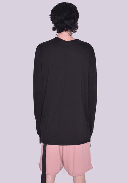 RICK OWENS DRKSHDW DU01C6260 RN 09 LONG SLEEVE LEVEL T-SHIRT BLACK SS23 | DOSHABURI Online Shop