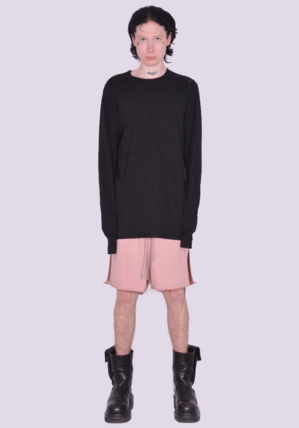 RICK OWENS DRKSHDW DU01C6260 RN 09 LONG SLEEVE LEVEL T-SHIRT BLACK SS23 | DOSHABURI Online Shop