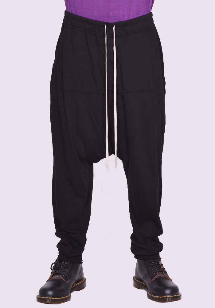 RICK OWENS DRKSHDW PRISONER DRAWSTRING PANTS BLACK SS23 | DOSHABURI