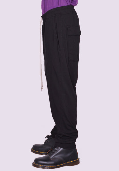 RICK OWENS DRKSHDW PRISONER DRAWSTRING PANTS BLACK SS23 | DOSHABURI Online Shop