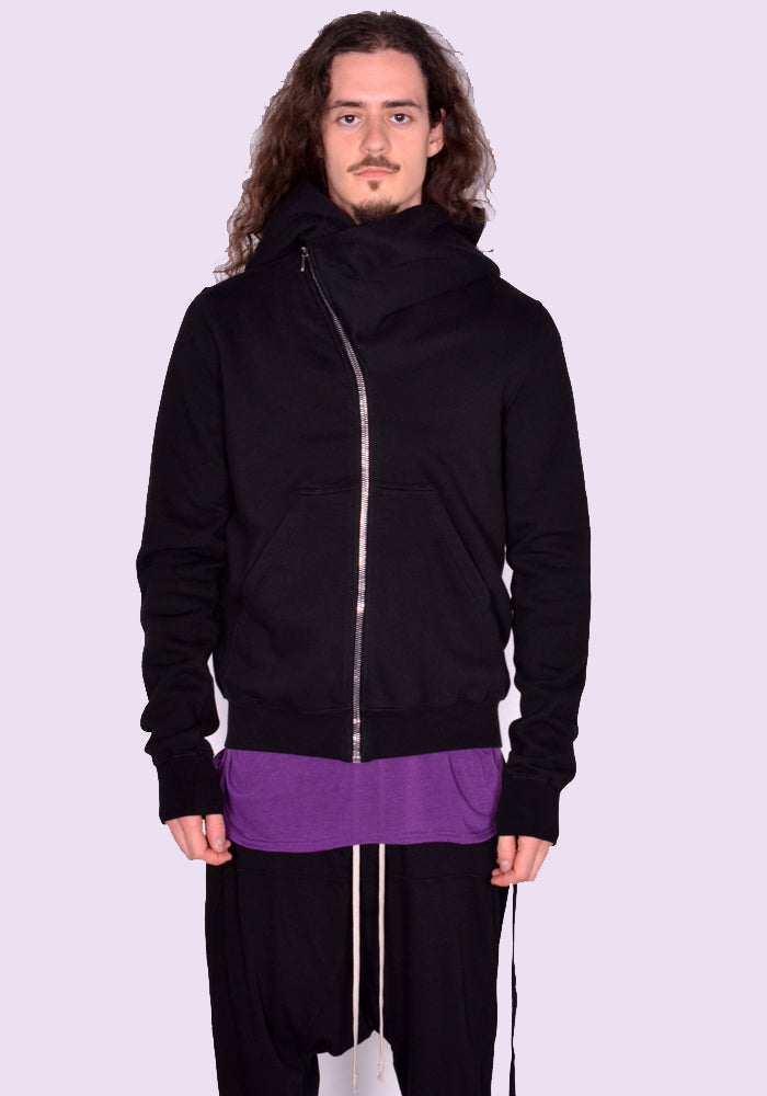 RICK OWENS DRKSHDW DU01C6286 F 09 MOUNTAIN ZIP SWEAT HOODIE BLACK SS23 | DOSHABURI Online Shop