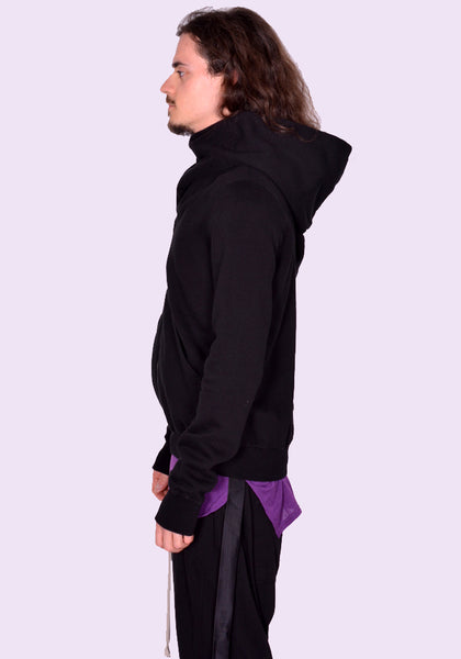 RICK OWENS DRKSHDW DU01C6286 F 09 MOUNTAIN ZIP SWEAT HOODIE BLACK SS23 | DOSHABURI Online Shop