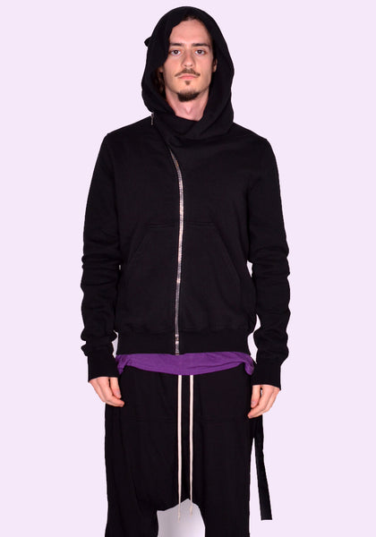 RICK OWENS DRKSHDW DU01C6286 F 09 MOUNTAIN ZIP SWEAT HOODIE BLACK SS23 | DOSHABURI Online Shop