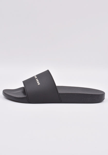 RICK OWENS DRKSHDW MENS RUBBER SLIDE SANDALS BLACK/MILK SS23 | DOSHABURI Online Shop